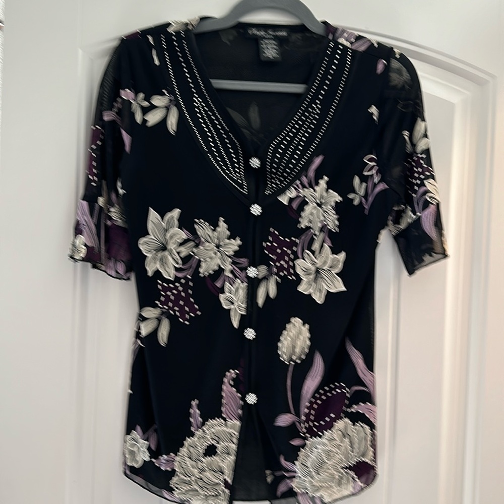 Beautiful black & purple fancy top